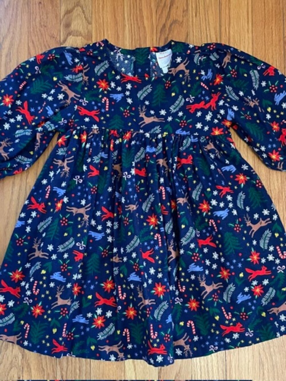 HANNA ANDERSON 100 4T WINTER WONDERLAND Holiday Christmas Reindeer Stars Dress